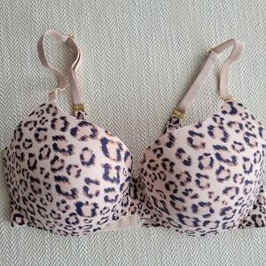 Victoria's Secret Leopard Print Bra - Pink and Black